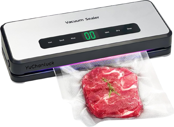 Vacuum Sealer Machine Built-in Bag Roll Storage and Cutter